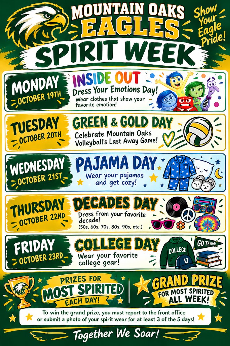 Spirit Week flyer